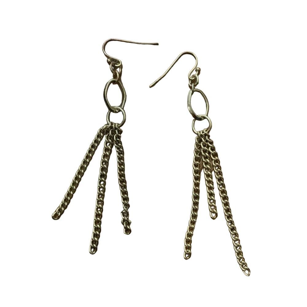Golden chain earrings